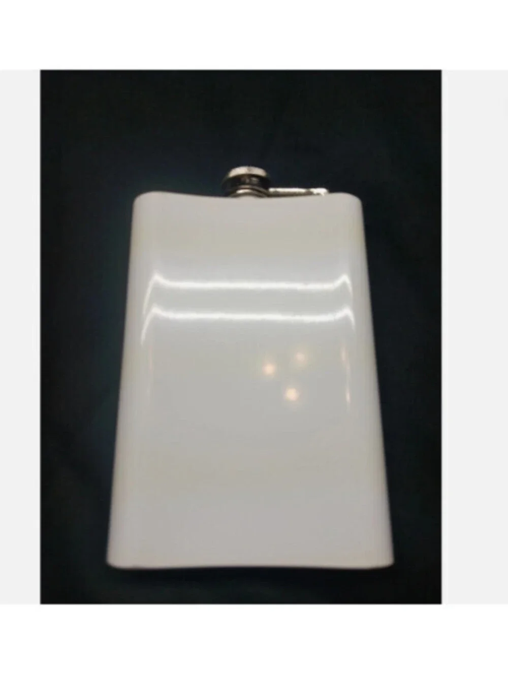 Christmas Cheer ~ Jingle Juice Stainless Steal 8 oz Flask ~ White & Red